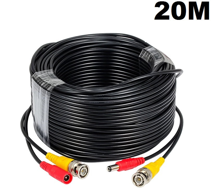 Cctv Cable 20M Bnc Video Power Cable/Wire For Security Camera, Cctv, Dvr, Surveillance System