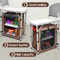 Thumbnail for Camping Kitchen Table Portable Folding Camp Cook Table
