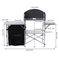 Thumbnail for Camping Kitchen Table Portable Folding Camp Cook Table