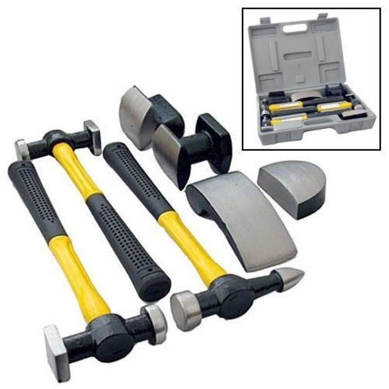 Panel Beating Hammer Dolly Set 7 Piece Yellow Black – Homyspire