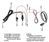 Thumbnail for Led Light Bar Wiring Harness 12V 40A