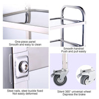 Thumbnail for Stainless Steel Trolley Kitchen Storage Trolley