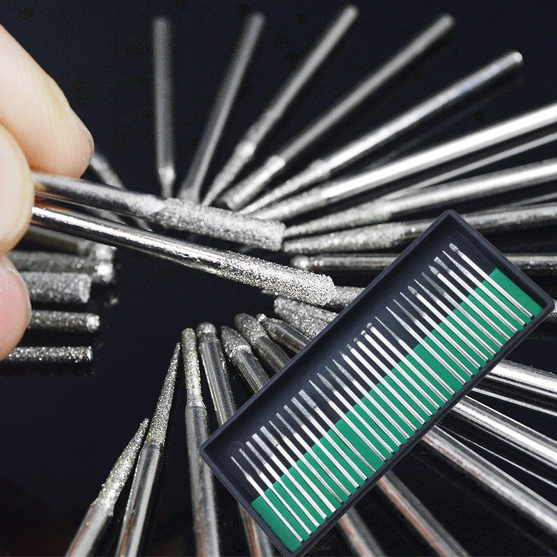 30 Electric Nail Art File Drill Bits Kits Shank Set