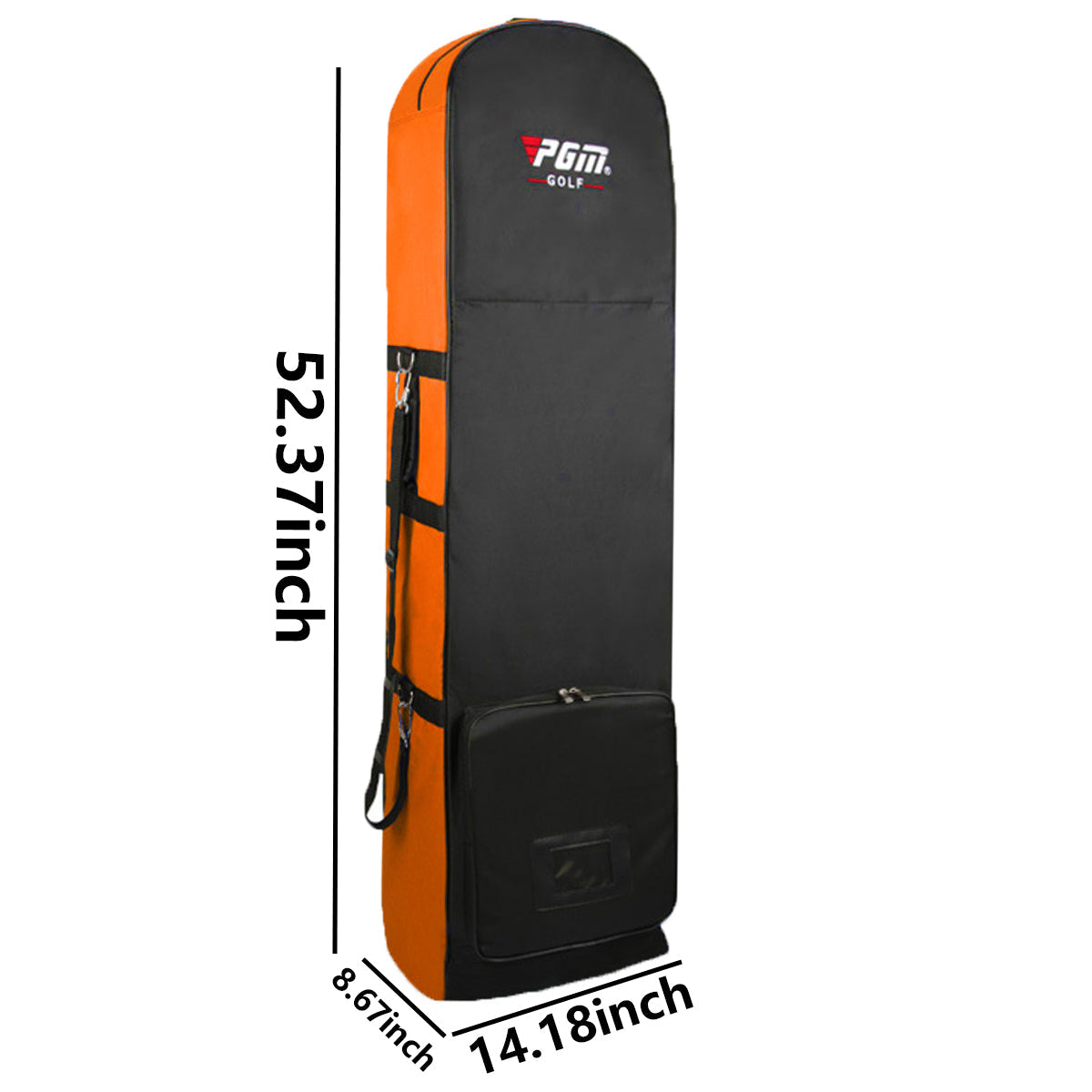 Pgm Golf Travel Bag With Wheels Orange