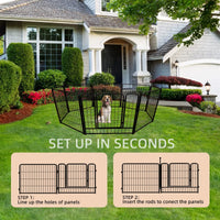Thumbnail for Dog Playpen Pet Play Pen 10 Panel 80*80cm