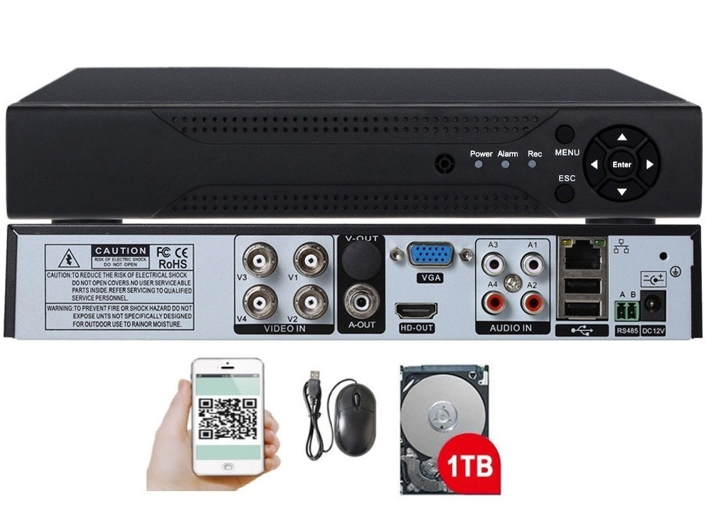 DVR Recorder CCTV 4 Channel 1080N Hybrid Security System – Homyspire