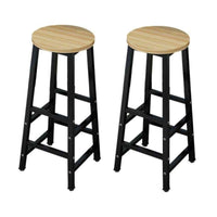 Thumbnail for Set of 2 Modern Bar Stools Barstool Metal Legs