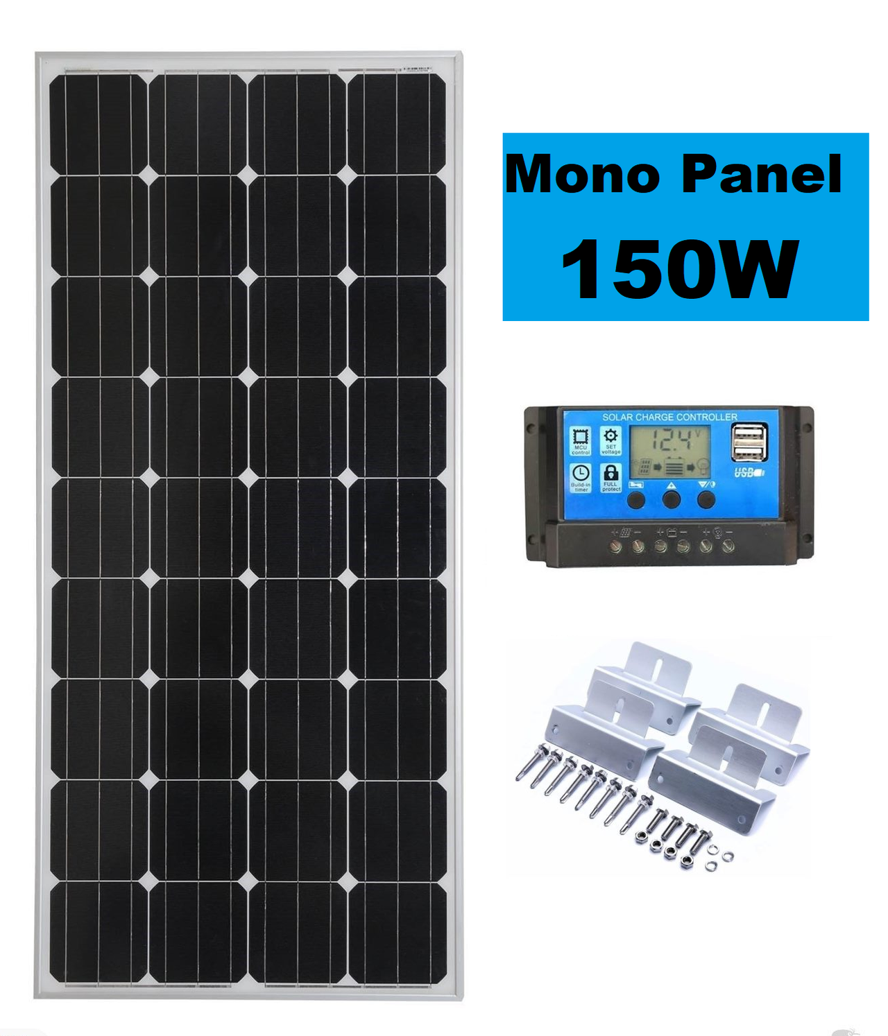 150W Solar Panel Kit with Controller and Mounting Kit – Homyspire