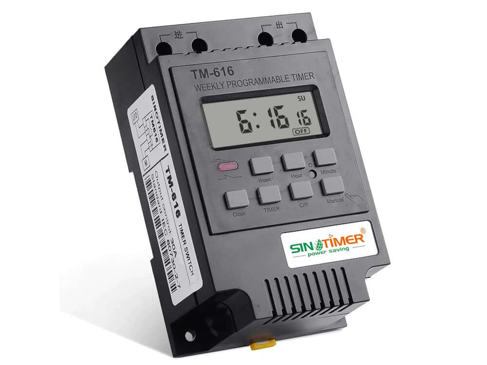 Buy 7 Day Programmable DIN Rail Timer 230V 30A | Homyspire NZ