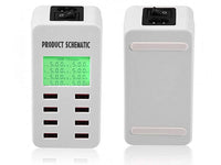 Thumbnail for 8-port USB Charger with LCD Display