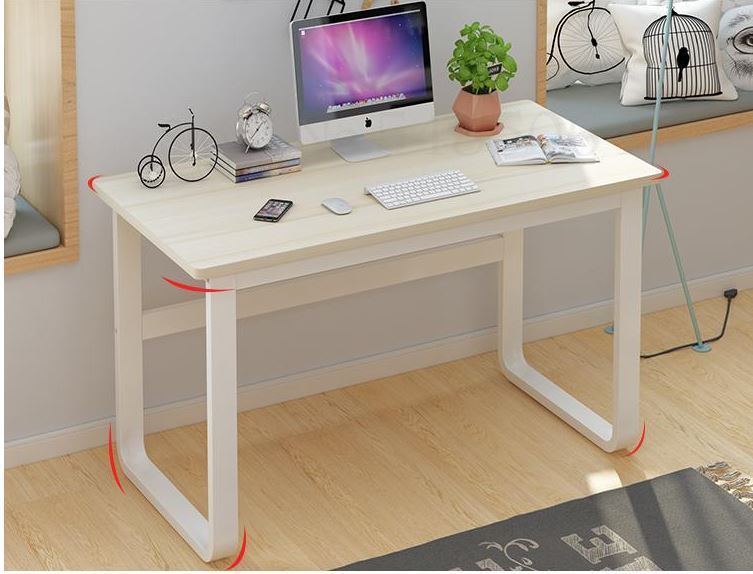 Computer Desk Workstation Sturdy Metal Frame Home Office Desk Table