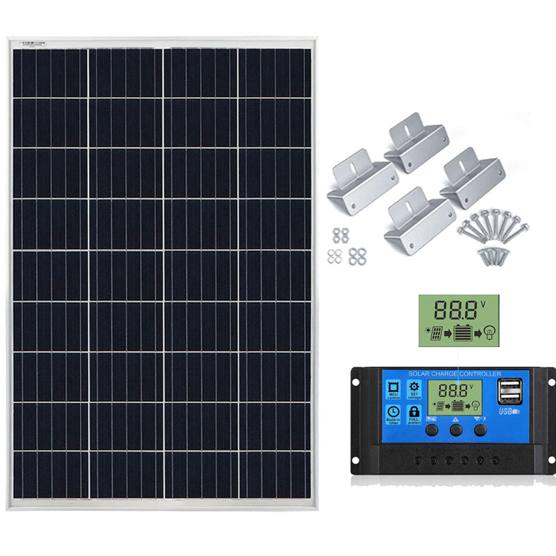 Solar Panel 50W Poly-crystalline with controller and mount