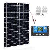 Thumbnail for Solar Panel 30W 12V with controller 20A and mount Monocrystalline