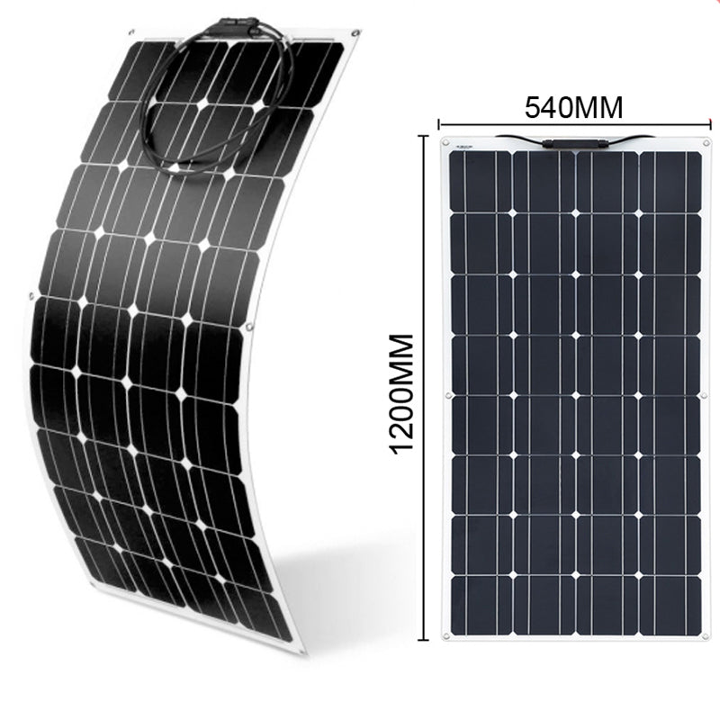 Flexible 100W Solar Panel with controller and mount