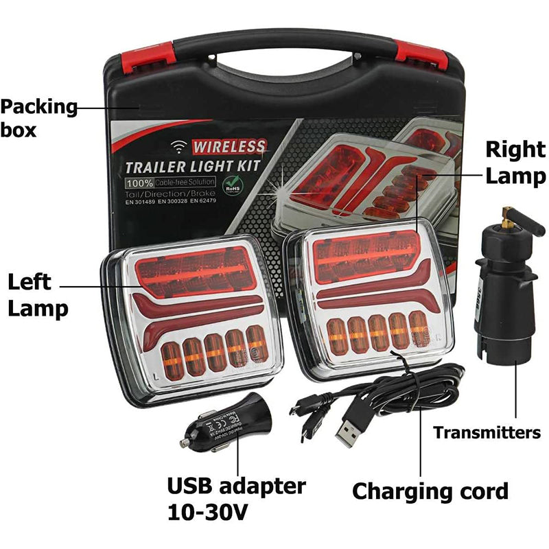 Magnetic Wireless LED Trailer & Truck Tail Lights Kit