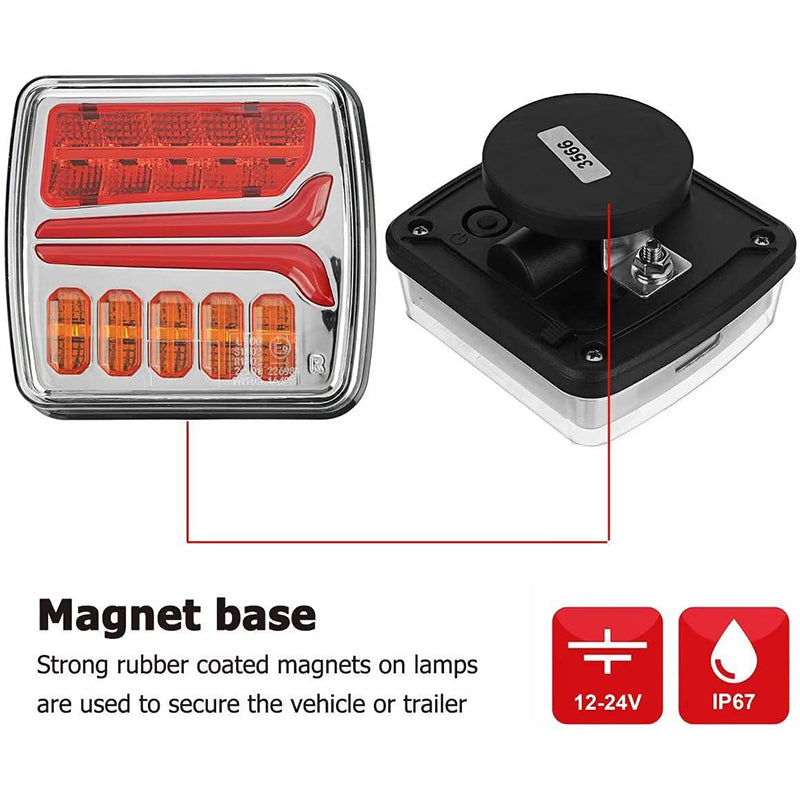 Magnetic Wireless LED Trailer & Truck Tail Lights Kit