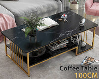 Thumbnail for Marble Texture Modern Rectangle Coffee Table