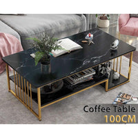 Thumbnail for Marble Texture Modern Rectangle Coffee Table