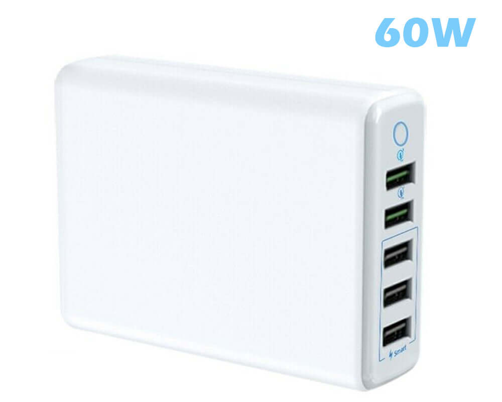 5-port mobile phone charger, Smart USB charger,QC fast charging