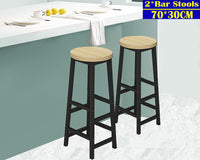 Thumbnail for Set of 2 Modern Bar Stools Barstool Metal Legs