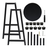 Thumbnail for Set of 2 Modern Bar Stools Barstool Metal Legs