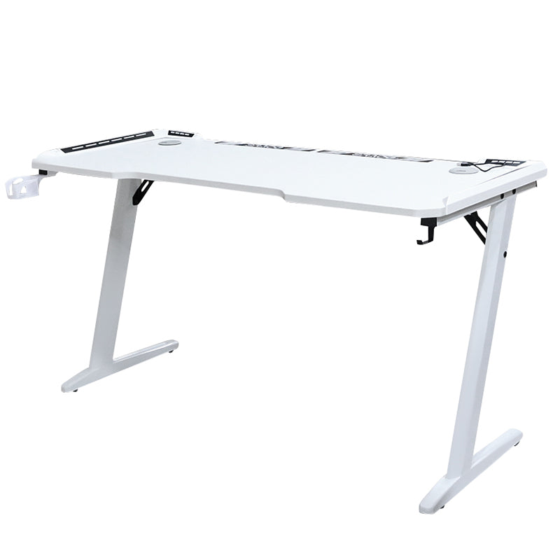 Gaming Desk Office Desk Table 140CM White RGB