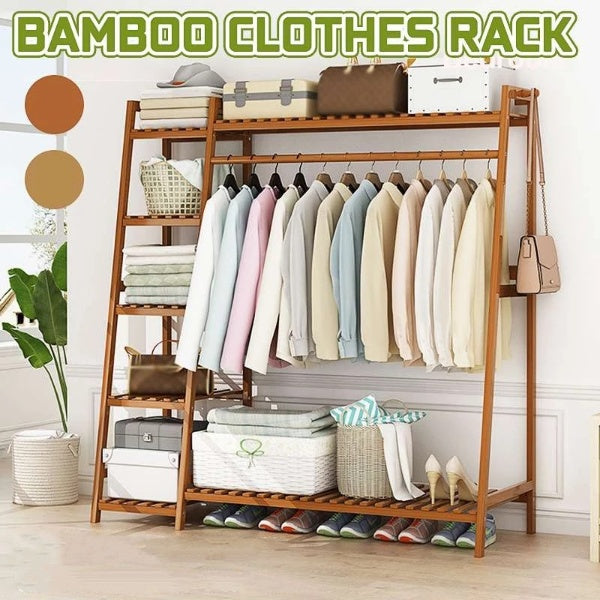 Bamboo Wardrobe Cloth Organizer