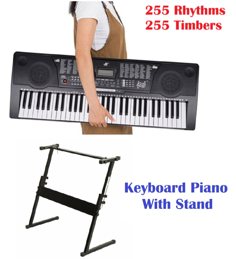 Electronic Keyboard Piano & Piano Stand