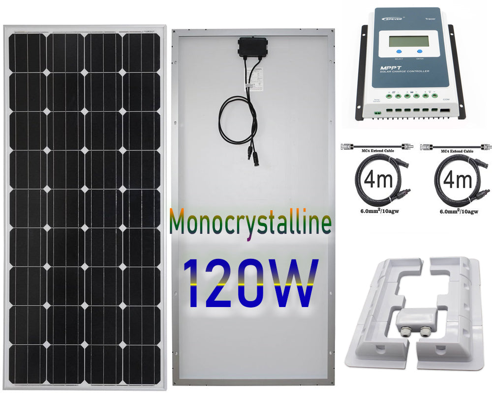 Yuling Solar Panel 120W Monocrystalline Solar Panel Kit with MPPT Controller | Homyspire NZ