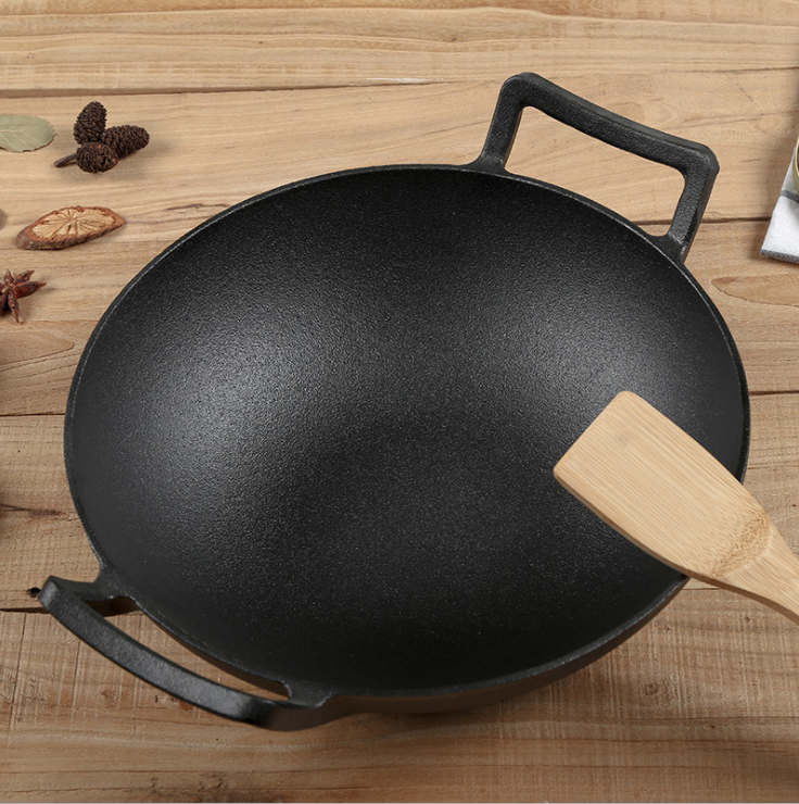 Cast Iron Wok Pan 36CM
